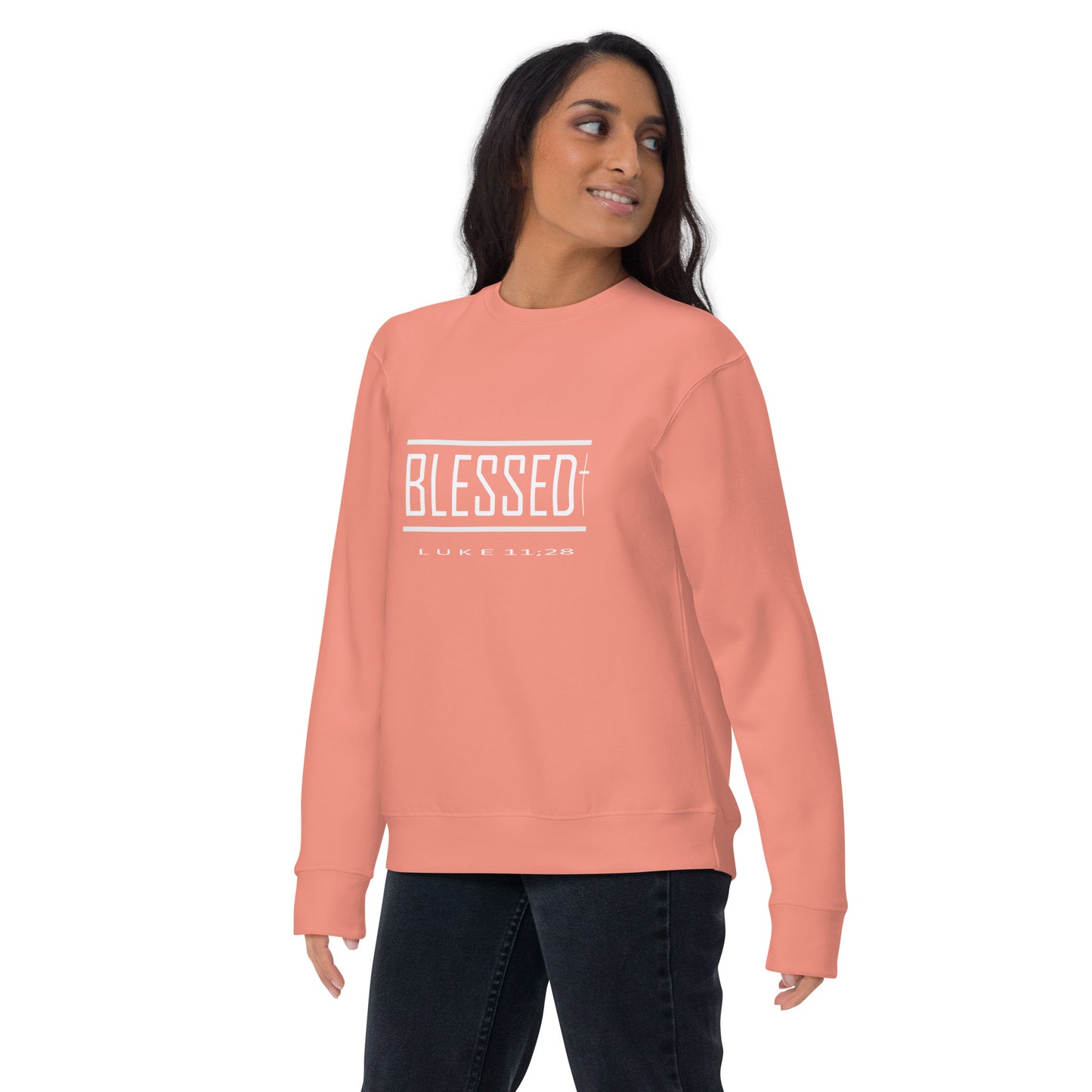 Luke 11:28 "Blessed" Unisex Premium Sweatshirt