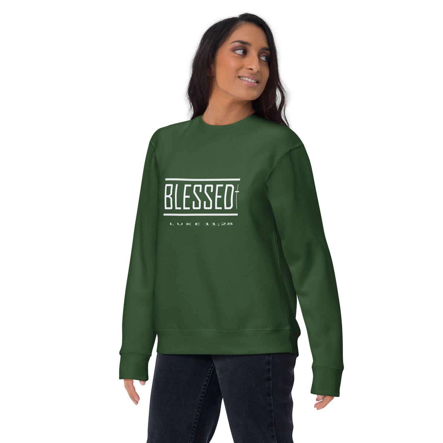 Luke 11:28 "Blessed" Unisex Premium Sweatshirt