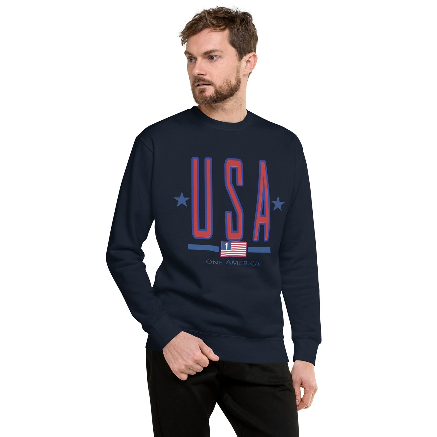 USA "One America" Unisex Premium Sweatshirt