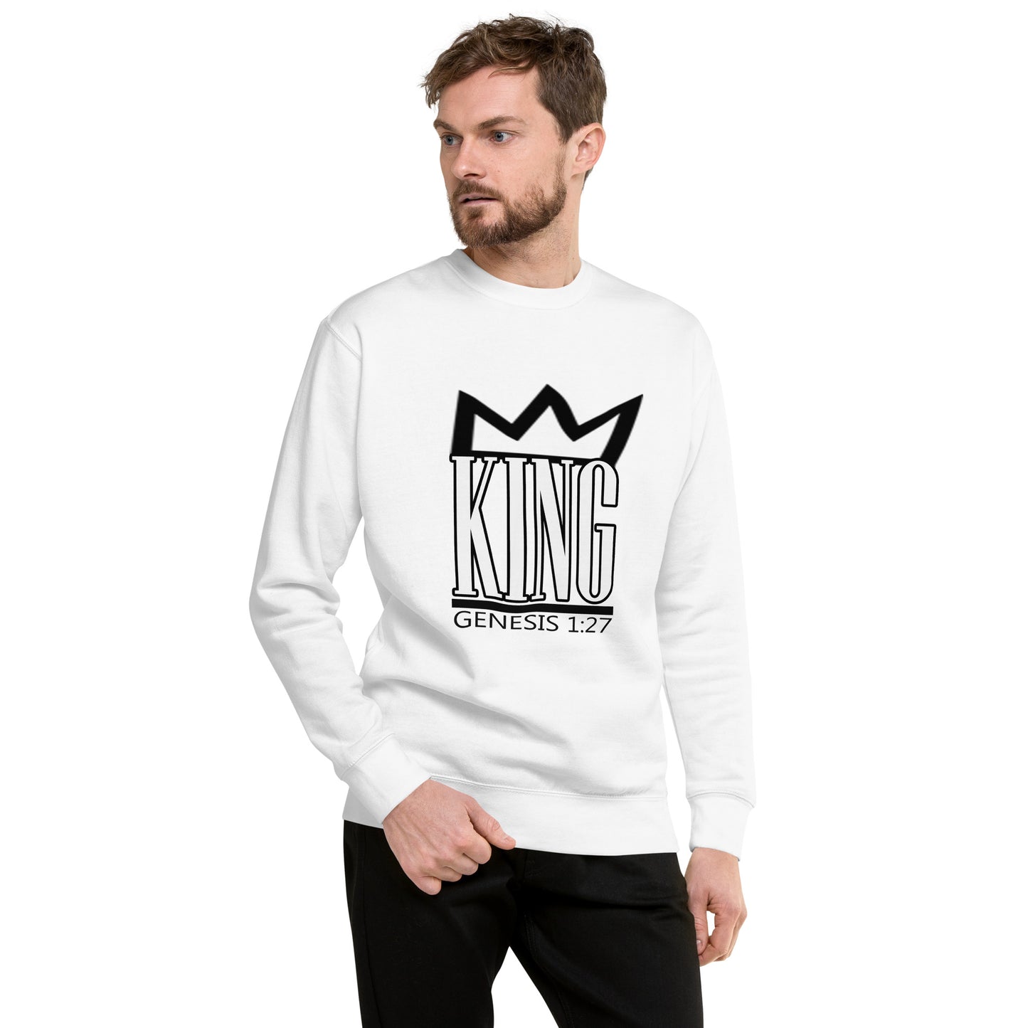 King "Genesis 1:27" Unisex Premium Sweatshirt