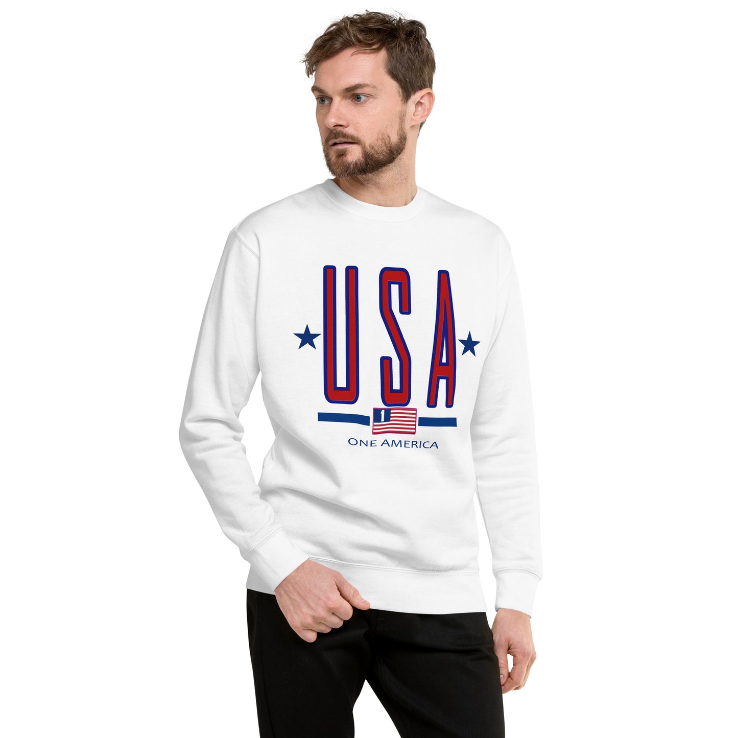 USA "One America" Unisex Premium Sweatshirt