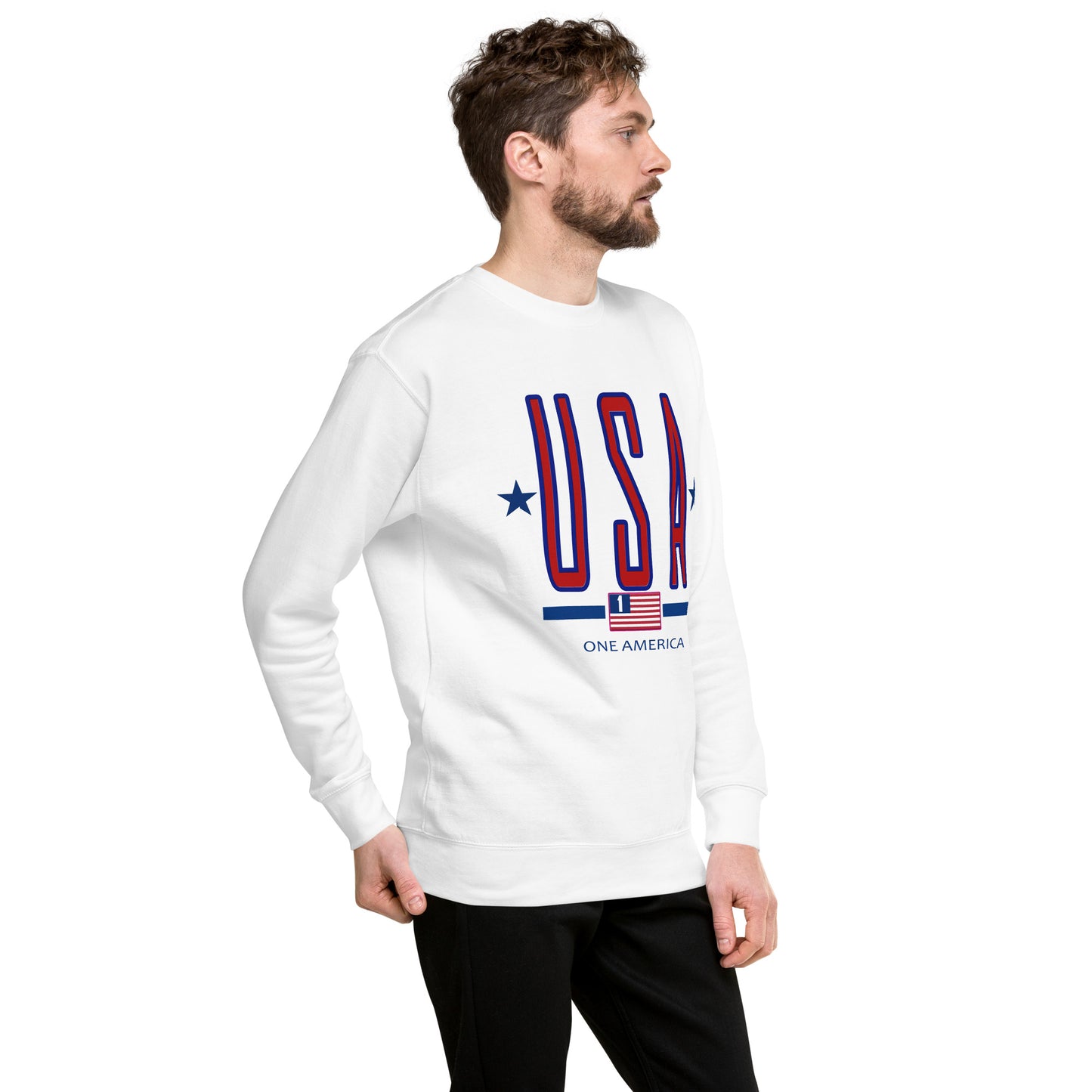 USA "One America" Unisex Premium Sweatshirt