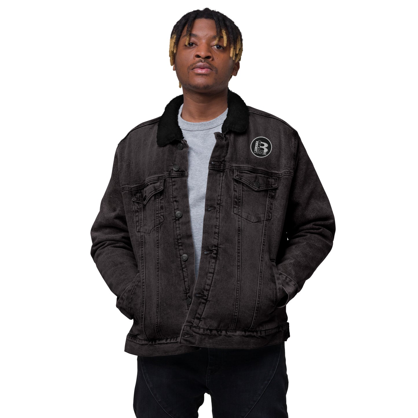 Black Like Me "Pride" Unisex Denim Sherpa Jacket