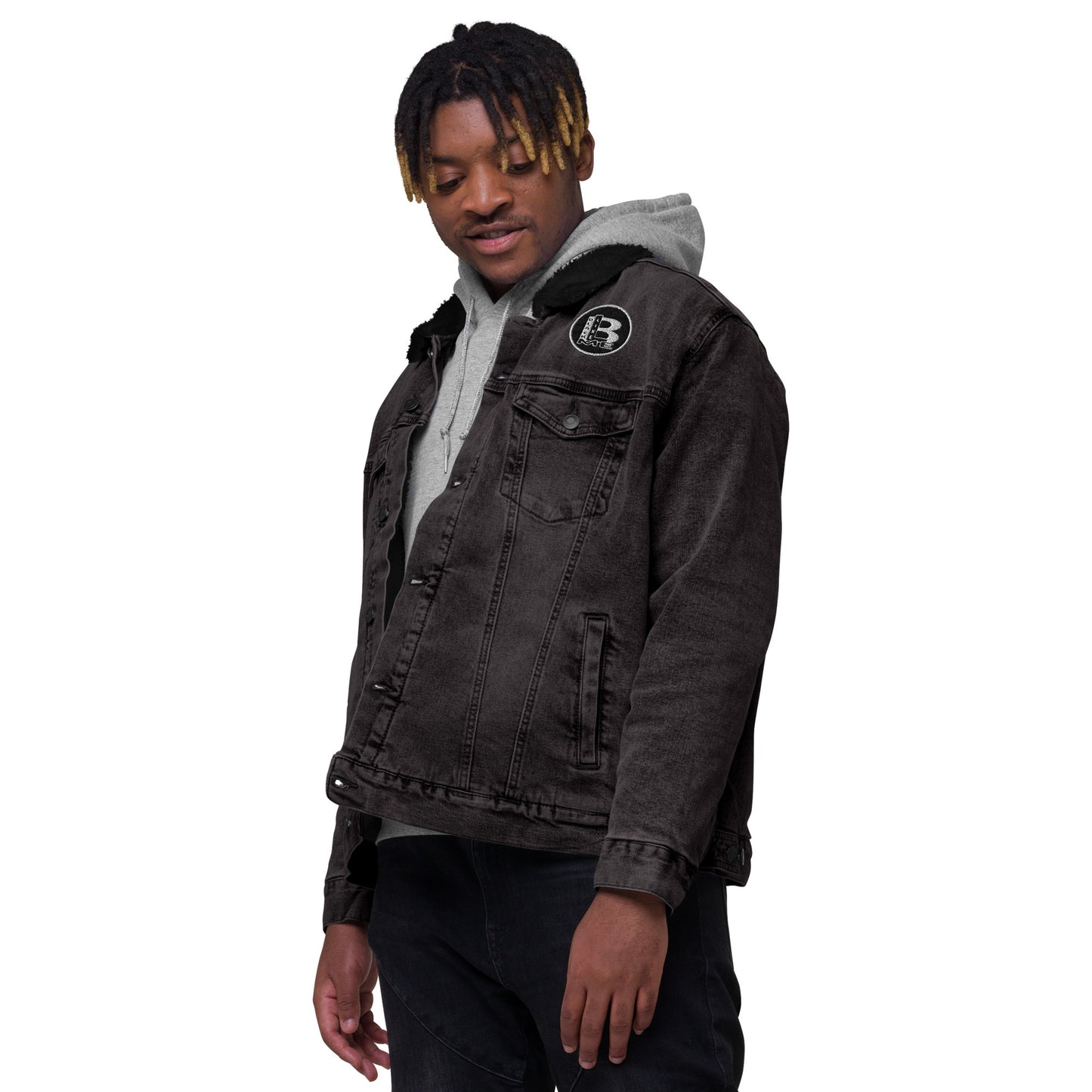 Black Like Me "Pride" Unisex Denim Sherpa Jacket