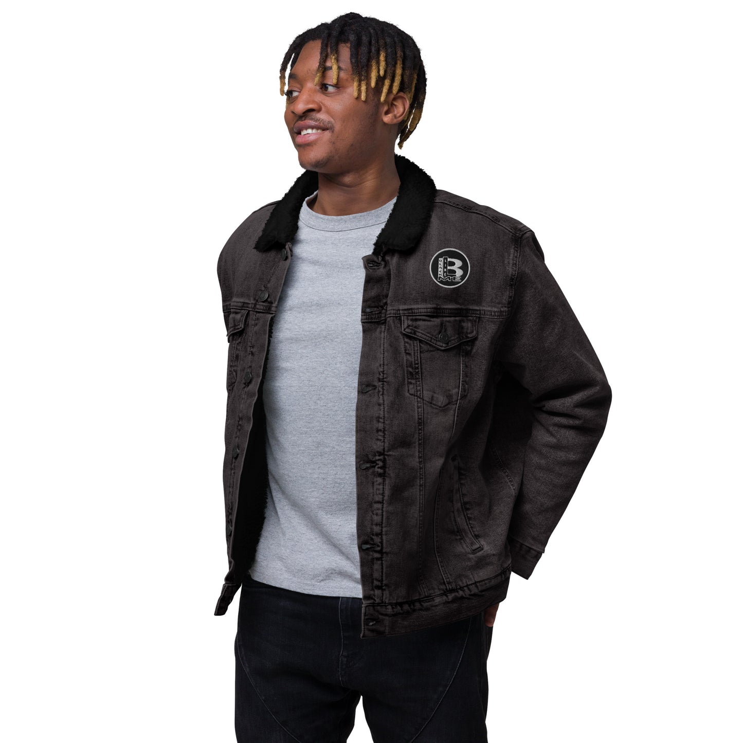 Black Like Me "Pride" Unisex Denim Sherpa Jacket