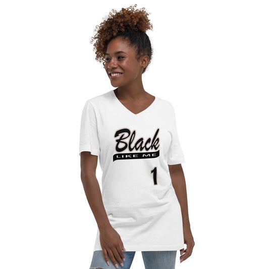 Black Like Me Premium Unisex Short Sleeve V-Neck Baseball T-Shirt