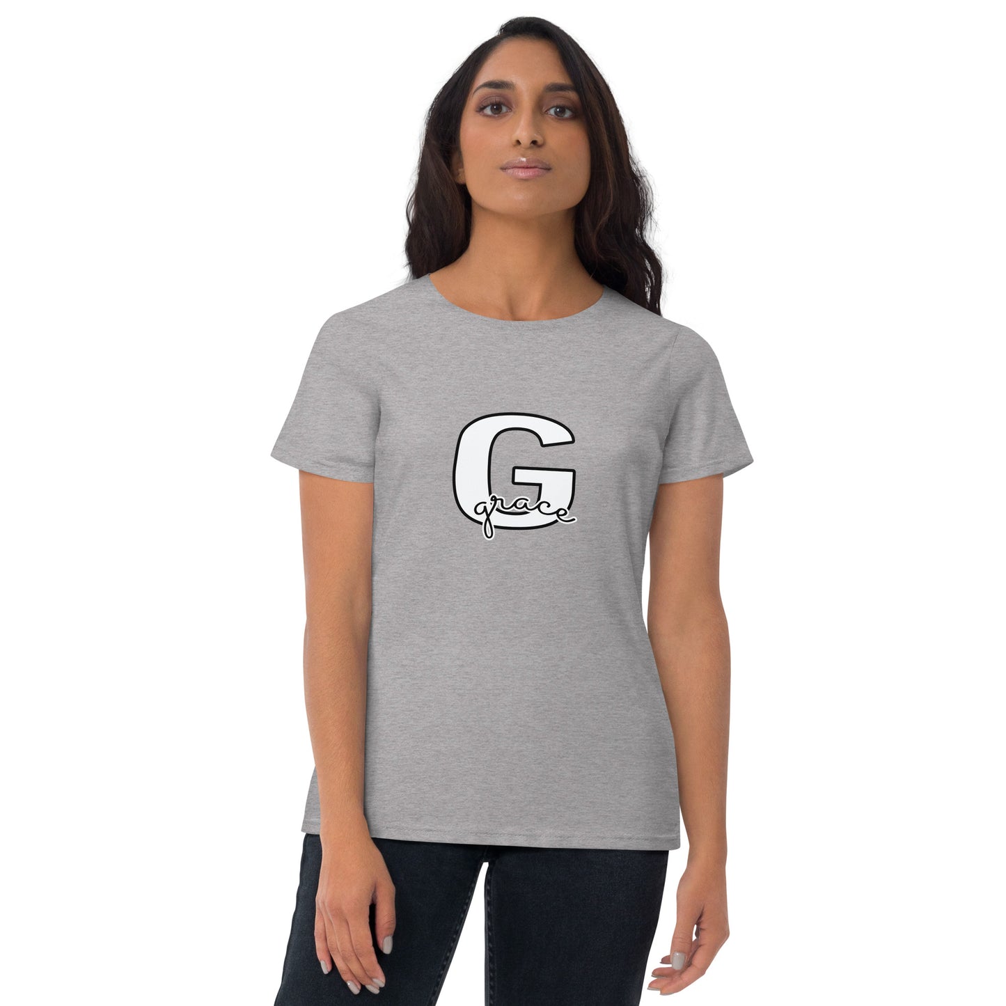 Grace "Big G" Black Script Women's short sleeve t-shirt