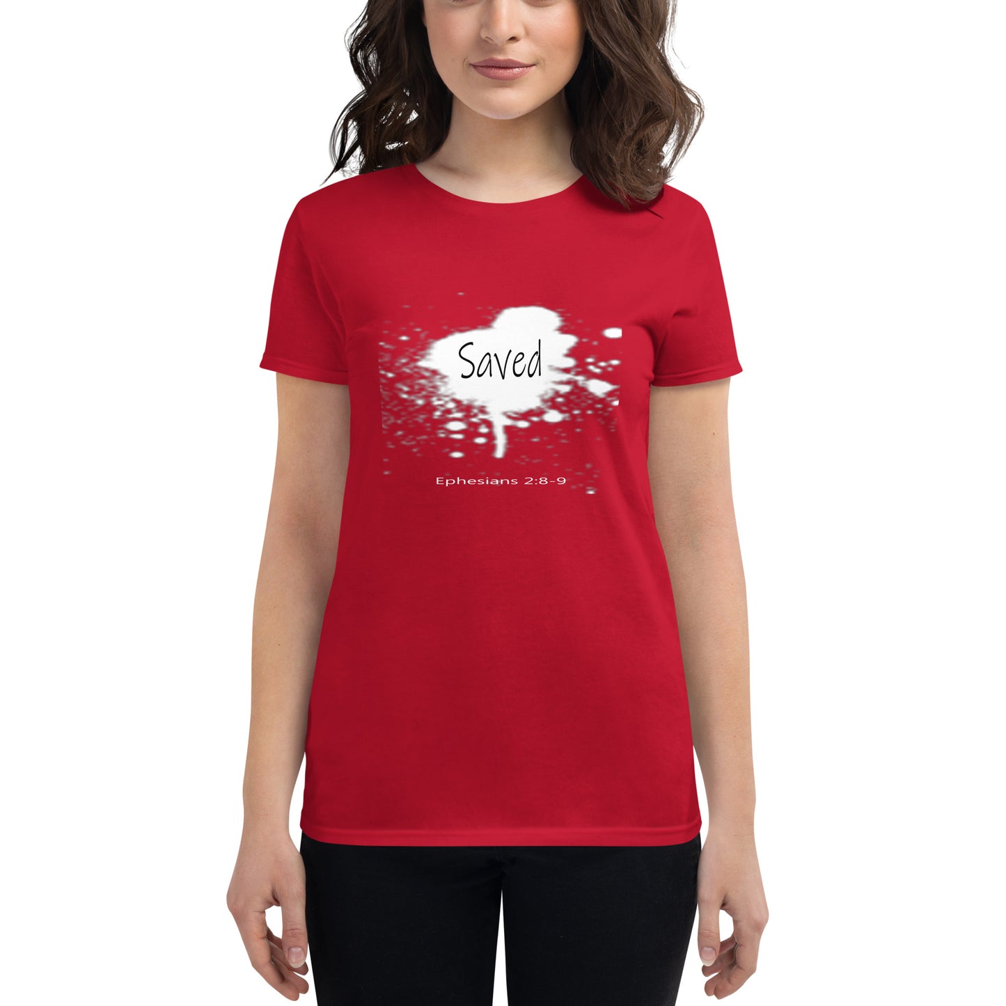 White Splash "Saved" Women's short sleeve t-shirt