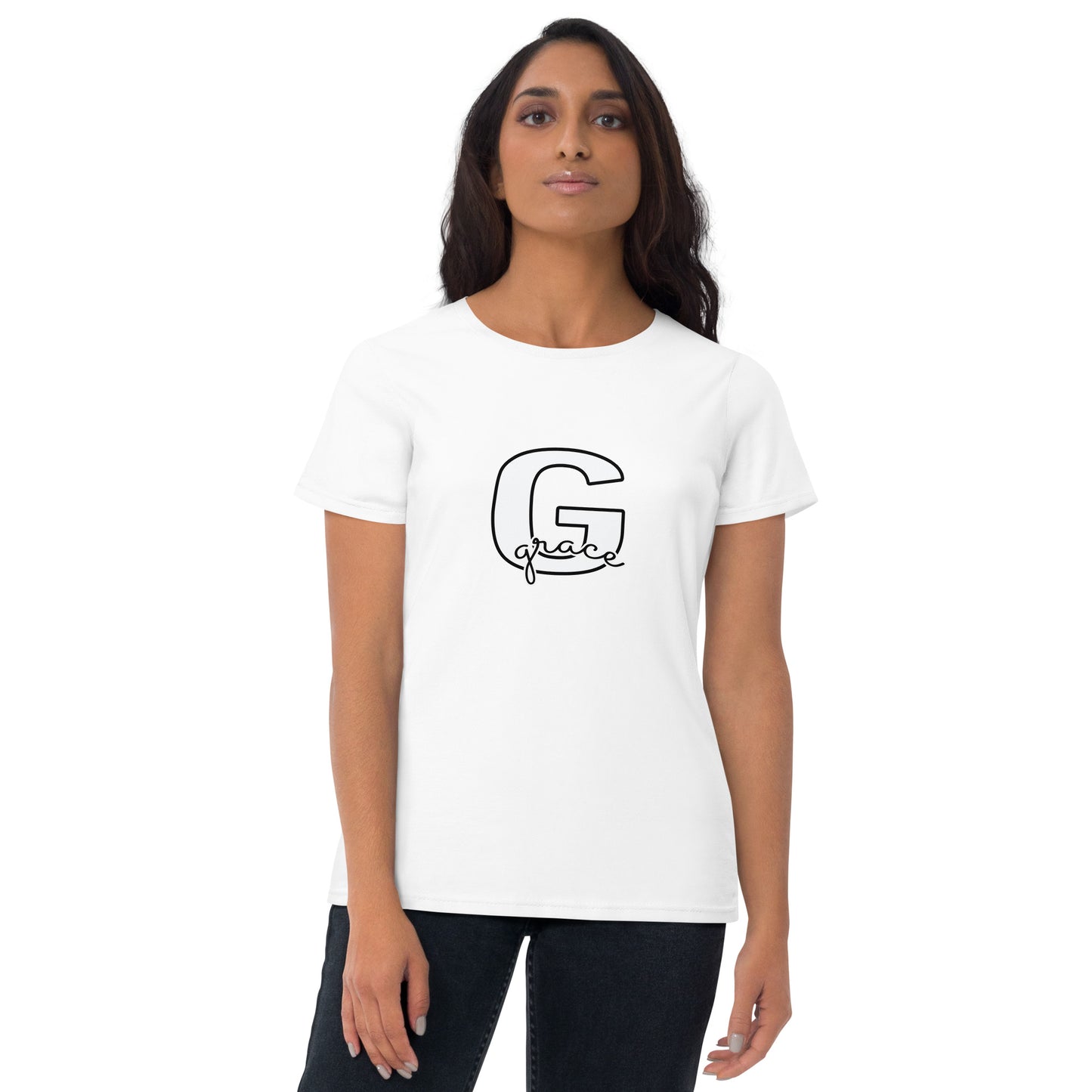 Grace "Big G" Black Script Women's short sleeve t-shirt